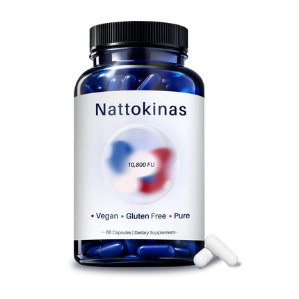 CALMTIVA Ultimate Nattokinase 10800 FU Capsules, Nattokinase Supplement for Heart Health & Daily Wellness Support, Vegan, Gluten Free, 60 Capsules