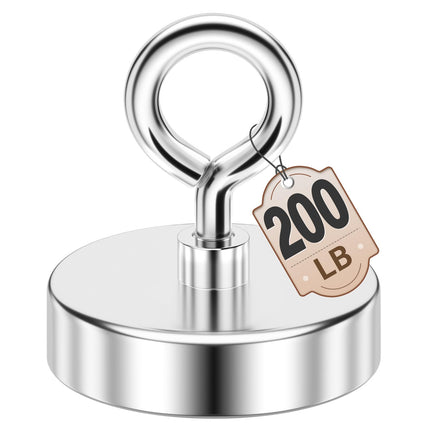 FINDMAG 200 LBS Fishing Magnet, 1.76 Inch Rare Earth Metal Pickup Magnet