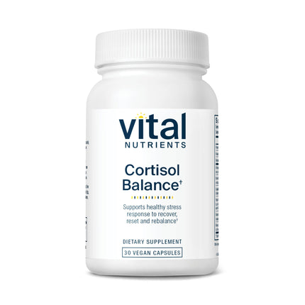 Vital Nutrients Cortisol Balance | Vegan Adrenal Support Supplements | Cortisol Manager Supports Energy & Stress Levels | Ashwagandha & Magnesium for Relaxation | Gluten, Dairy, Soy Free | 30 Capsules