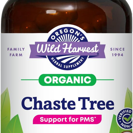 Oregon's Wild Harvest Non-GMO Chaste Tree Capsules,Organic Herbal Supplements, 90 Count