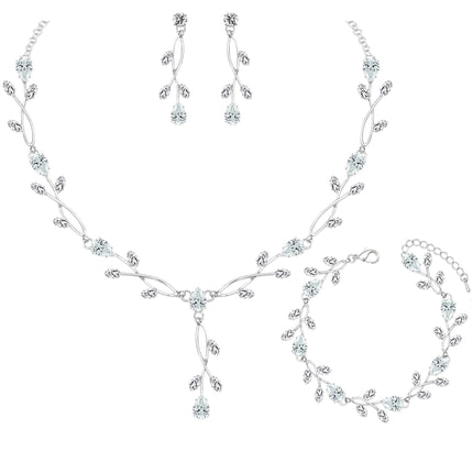 CSY Elegant Cubic Zirconia Bridal Jewelry Sets Wedding Birdes Bridesmaids