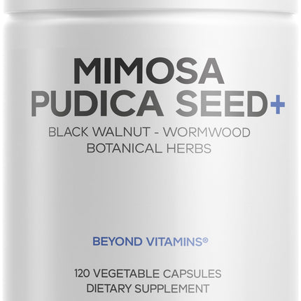 Codeage Organic Mimosa Pudica Seed Capsules - Mimosa Pudica Seeds Supplement - Black Walnut, Cloves, Vidanga, Neem, BioPerine - All in One - Sensitive Plant Pills - Non-GMO & Vegan - 120 Capsules