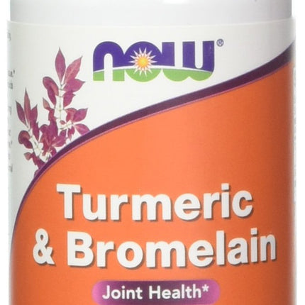 Now Foods Turmeric & Bromelain, 90 Vegetable Capsule (2 Pack)