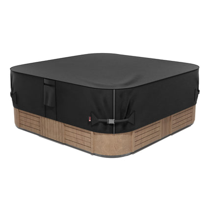 iBirdie Outdoor Waterproof and Weatherproof Hot Tub Cover 76 x 76 inch fit 75 x 75 or 74 x 74 or 73 x 73 or 6 ft x 6 ft Square SPA 600D Heavy Duty Protectors Protective Cover Cap
