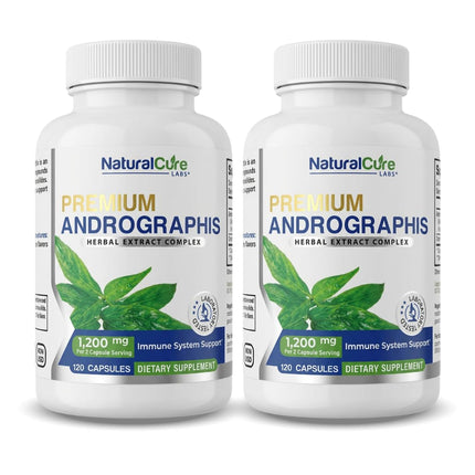 Natural Cure Labs Premium Andrographis Paniculata Extract 1,200mg (100mg Andrographolides), 120 Capsules, Non-GMO, Vegan, Gluten Free