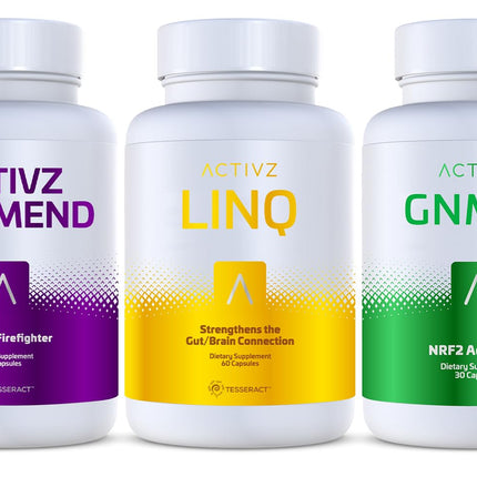ACTIVZ - Trifecta - GNM-X, Optimend, LINQ - Supports Nrf2, Flexibility, Brain & Gut Function, Immune System, Skin & Cell Function - 3 Pack