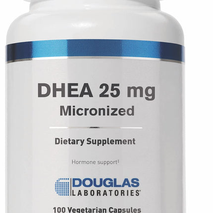 Douglas Laboratories DHEA 25 mg Capsules - Micronized - Supports Hormone Balance, Immunity, Brain, Bone Health & Metabolism* - Non-GMO - 100 Vegetarian Capsules