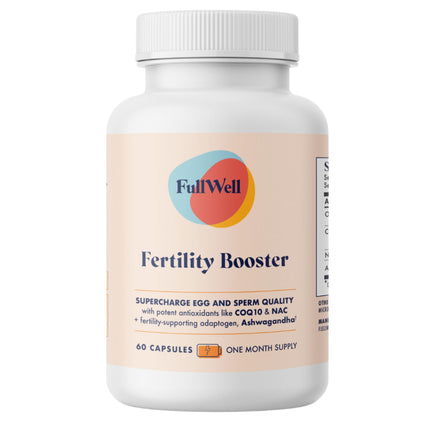FullWell Fertility Booster - Conception Support for Men & Women - Supports Egg & Sperm Quality - Reproductive Health - CoQ10, Ashwagandha, NAC & ALA - 60 Count (30 Servings)