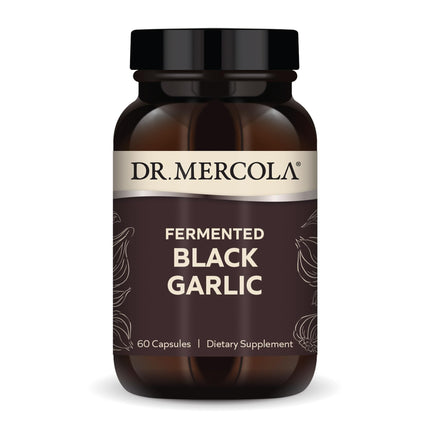 Dr. Mercola Fermented Black Garlic - Antioxidant Supplement - for Immune, Cellular & Heart Health Support - Includes S-Allyl-Cysteine - Non-GMO, Gluten-Free & Soy-Free - 60 Capsules (30 Servings)