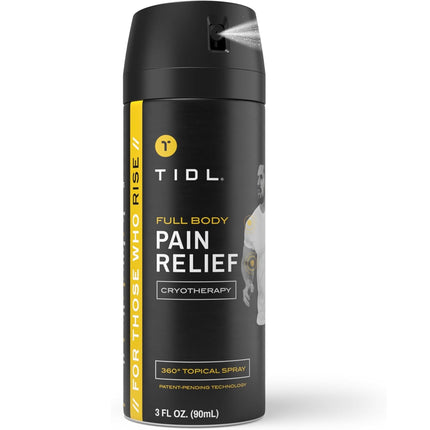 TIDL Cryotherapy Pain Relief Spray, 3 Oz, Targeted Neck Pain, Joint & Muscle Pain Relief, Organic, Plant-Based Menthol, Instant Cooling for Arthritis, Back & Knee Pain