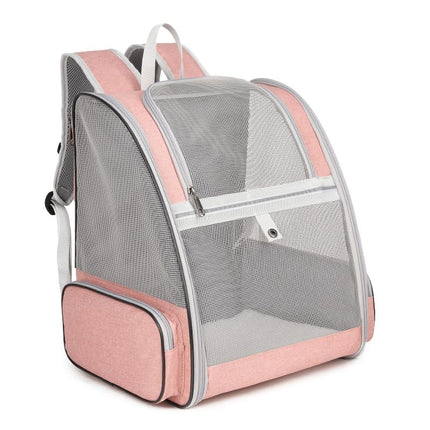 BEIKOTT Cat Carrier Backpack, Dog Backpack, Ventilate Pet Cats Puppy Dogs Birds Bunny Backpack for Travel Indoor Outdoor Use(Pink)