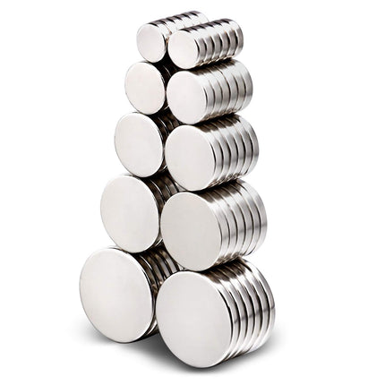 DIYMAG 60Pcs Small Refrigerator Magnets, 5 Sizes Rare Earth Disc Magnets