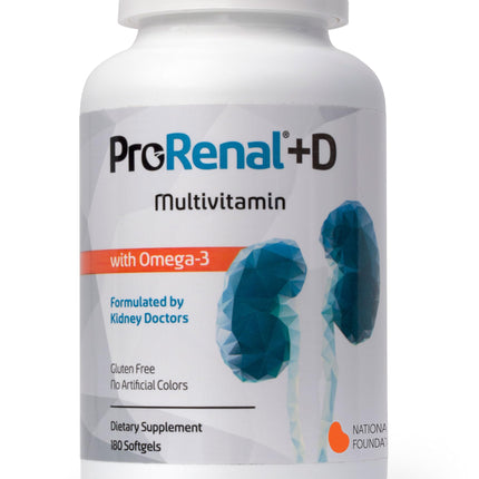 ProRenal+D with Omega-3 Fish Oil Kidney Multivitamin 90-Day Supply