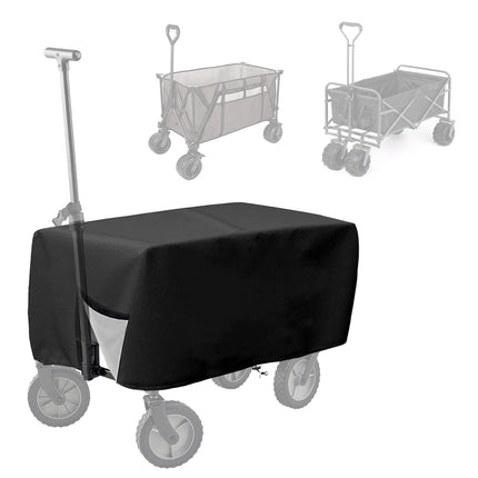 Outdoor Folding Wagon Cover 600D Oxford Cloth Protective Cover Waterproof Garden Wagon Cart Cover Heavy-Duty Dustproof Covers for Collapsible Wagon Carts (97*56*51cm/38 x 22 x 20 inch)