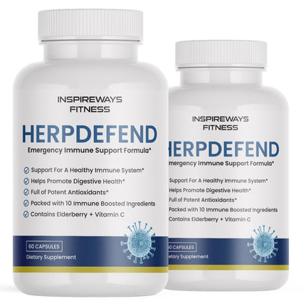 Fitness InspireWays HerpDefend Ultra Strength Advanced Daily Immune Support Formula (120 Capsules)