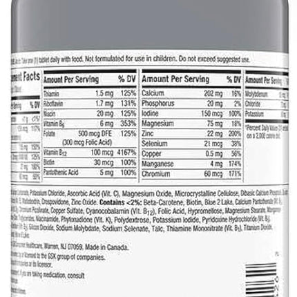 Silver Men 50+ Multivitamin, Better Guide Vitamins Supplements, 275 Count (Pack of 1) Plus vsl Sticker