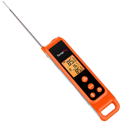 TempPro TempScan 2-in-1 Infrared Thermometer Gun with Meat Probe