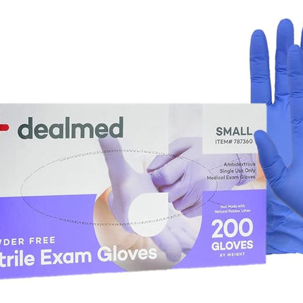 Dealmed Nitrile Exam Gloves - Latex Free - Small - 200 Count