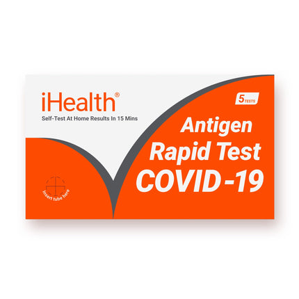 iHealth COVID-19 Antigen Rapid Home Test, 5 Tests, FDA Authorized OTC