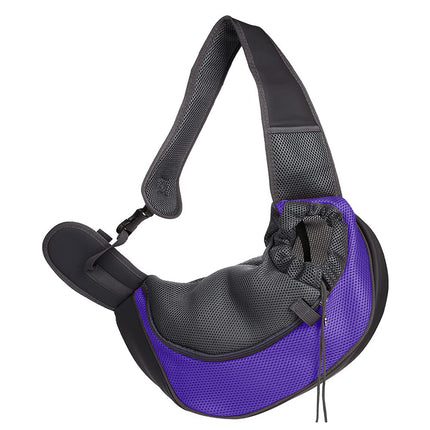 Pet Dog Sling Carrier, Breathable Mesh Portable Travel Safe Pet Sling Shoulder Bag Carrier with Adjustable Non-Slip Shoulder Strap for Small Dogs Cats Puppy