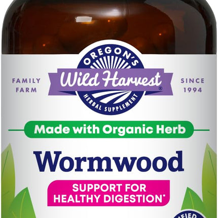 Oregon's Wild Harvest Wormwood Organic Herbal Supplement, 90 Count