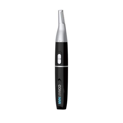ConairMAN All-in-One Personal Trimmer for Men, for Nose, Ear, Eyebrows and Sideburns Hair Trimmer, 4 Piece Men's Grooming Kit, Lithium Battery-Powered
