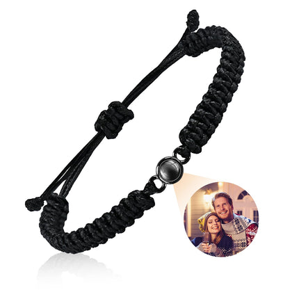 SUPHELPU Bracelet with Picture Inside, Personalized Circle Photo Bracelet Projection, Italian Style Charm Bracelets, Personalized Gifts for Women Boyfriend Couples, Photo Gifts for Memorial
