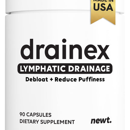 DRAINEX™ Lymphatic Drainage Supplements | 1950mg Lymph System Support Supplement for Lymph Drainage | Lymphatic Drainage Capsules Body Clense with Dandelion, Burdock, Cleavers & More | 90 Capsules