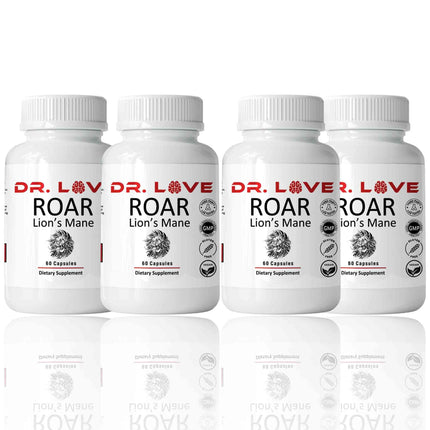 KUHTEM Dr Loves Roar Lions Mane Supplement, 60 Capsules (4)
