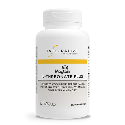 Integrative Therapeutics Magtein L-Threonate Plus - Cognitive Function Supplement to Support Short-Term Memory* - Includes Vitamins C, D3 & Magnesium - Dairy & Gluten-Free - 90 Capsules (30 Servings)