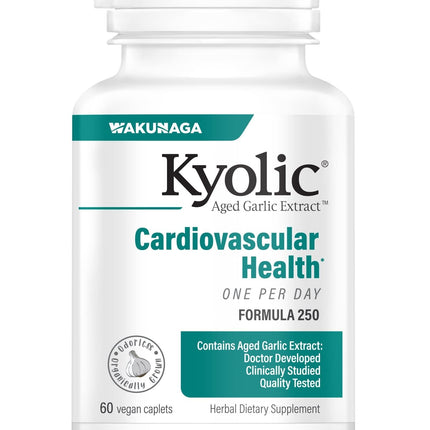 Kyolic Aged Garlic Extract Formula 250, Cardiovascular Health*, One Per Day 60 Caplets