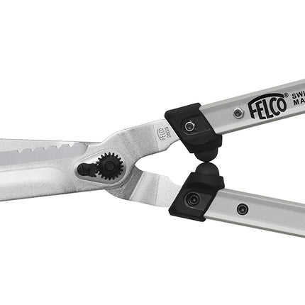 FELCO F250-57 Swiss Made Hedge Shears for Gardening – 22" Lightweight Precision Clippers for Shrub Trimming | Hedge Scissors | Trimmer Tool with Chromed Carbon Blades | I-Beam Handles