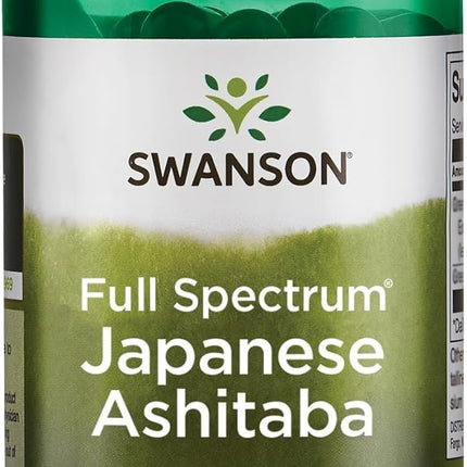 Swanson Japanese Ashitaba - Full Spectrum - Natural Formula for Immune System Support - (60 Capsules, 500mg Each)