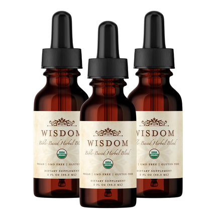 Organic Turmeric, Frankincense and Myrrh – Herbal Supplement Blend for Energy, Detox, Focus, Immunity & Stress – Non-GMO Vegan Tonic with Milk Thistle – Wisdom Bible Based Blend – 2oz Liquid Drops