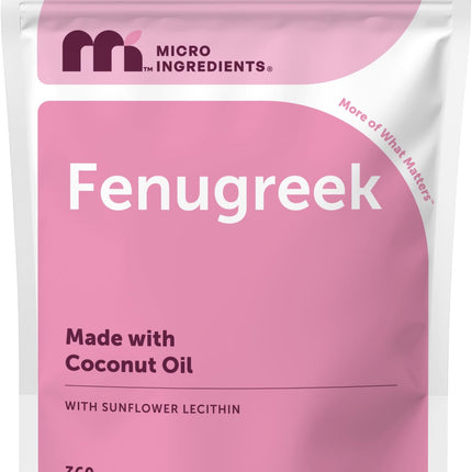 Micro Ingredients Fenugreek with Sunflower Lecithin, 360 Softgels, 6 Month Supply | Fenugreek Seed Extract for Breastfeeding & Lactation Support* | Made with Coconut Oil | Non-GMO