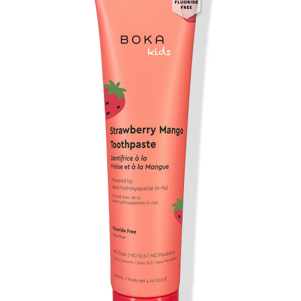 Boka Fluoride Free Toothpaste Nano Hydroxyapatite Toothpaste - Strawberry Mango Flavor, 4 oz 1Pk US Manufactured