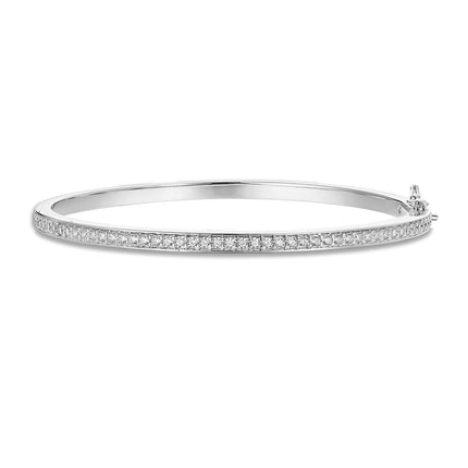 PAVOI Zirconia Cubic CZ Classic Tennis Bracelet for Women, White Gold