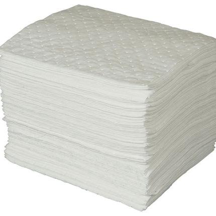 Brady SPC BPO100 15" x 17" Heavy Weight Economical Oil Only Absorbent Pads - 100 ct