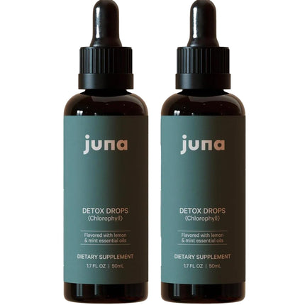 Juna Detox Chlorophyll Drops — Daily Wellness & Detox Support | Lemon Mint Spa Water Taste | Supports Cellular Health, Cleanse, and Internal Freshness | 60mg Chlorophyll per Serving