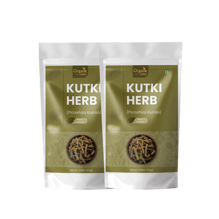ORGANIC SPREE Kutki Herb 100gm (3.52oz) Picrorhiza Kurroa | Katuka Rohini | Pure and Natural - Pack of 2