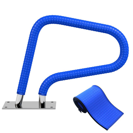 Pool Handrail Covers with Zippers 4 6 8 10 Ft Inground Swimming Pools Hand Rail Cover, Anti-Slip Cool Touch Heat Resistant, Royal Blue, Non Slip Swim Pool Railing Ladder Stair Handle Grip (4 Feet)