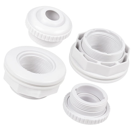 Replacement Hayward Above Ground Pool SP1023 1-1/2" FIP Inlet Return Fitting with Locknut and Gasket & SP1419D Opening Hydrostream Directional Flow Inlet Fitting, Above Ground Pool Accessories（2-Pack）