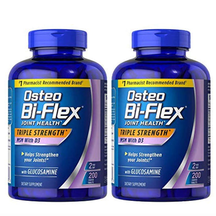 Osteo Biflex Triple Stregnth MSM Vitamin D3 200 tabs (2 Pack)