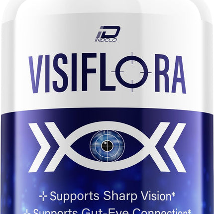 Indelo Visiflora Visual Support Supplement - Visi Flora Advanced Formula for Healthy Vision - 60 Capsules