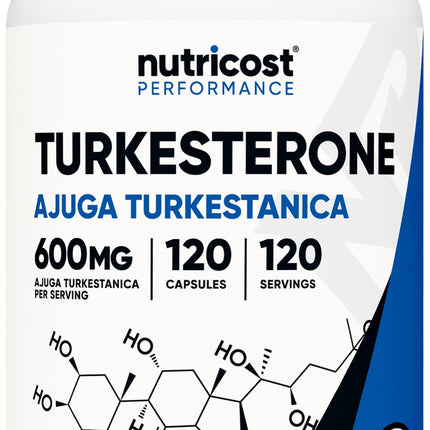 Nutricost Turkesterone Dietary Supplement 600mg, 120 Capsules - Vegetarian, Non-GMO & Gluten Free