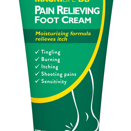 MagniLife DB Pain Relieving Foot Cream, 4 Oz Tube, Calming Relief for Burning, Tingling, Shooting & Stabbing in Feet & Legs, Moisturizing & Hydrating Foot Cream Suitable for Diabetic & Sensitive Skin