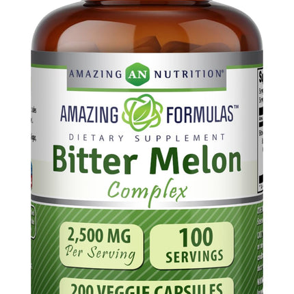 Amazing Formulas Bitter Melon Complex Supplement | 2500 Mg Per Serving | 200 Veggie Capsules | Non-GMO | Gluten Free | Made in USA