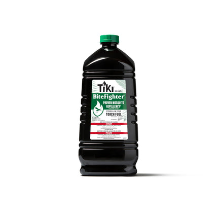 Tiki BiteFighter Mosquito Repellent Torch Fuel - 1 Gallon (128 oz.), Citronella & Cedar Formula for Mosquito Repellency, Easy Pour Bottle, Use with Torches & Table Torches, Outdoor & Backyard Use