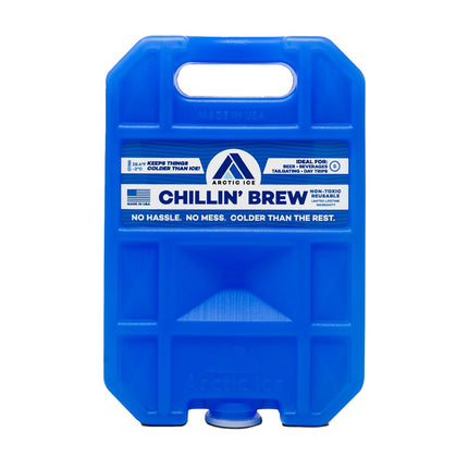 ARCTIC ICE Chillin' Brew Series, Long Lasting Reusable Ice Pack, Blue, Small, 0.75 lb