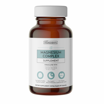 Just Ingredients Magnesium Complex - Five Bioavailable Forms for Relaxation, Sleep, Mood Support - Capsules - 60 Count